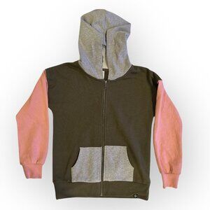Treasure and Bond Color Block Hoodie Sweatshirt Zip Up Size Girls Medium 8/10